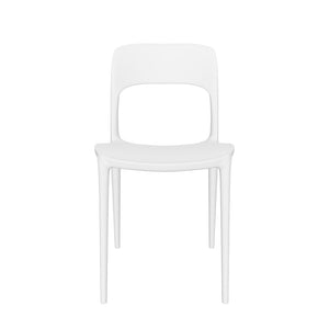 Plastová jedálenská stolička Frankie biela