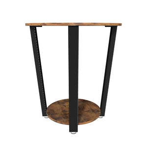 Nočný stolík Pansy (hnedá, čierna, 50x57x50 cm)