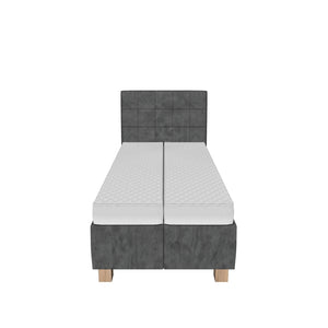 Čalúnená posteľ Victoria 90x200, sivá, vrátane matrac