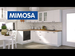 Rohová kuchyňa Mimosa pravý roh 243x143 cm (biela mat)