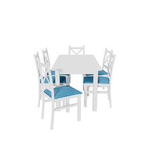 Kasper - Jedálenský set, stôl, rozklad, 6xstolička (aston19/mat)