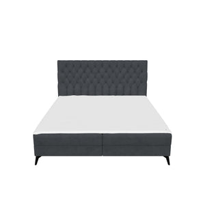 Čalúnená posteľ Tegan 180x200, sivá, vr. matraca a topperu