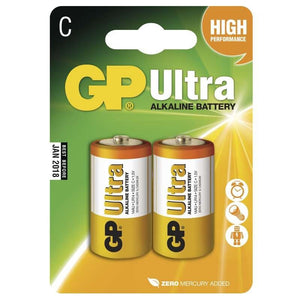 Batérie GP Ultra Alkaline, C, 2ks