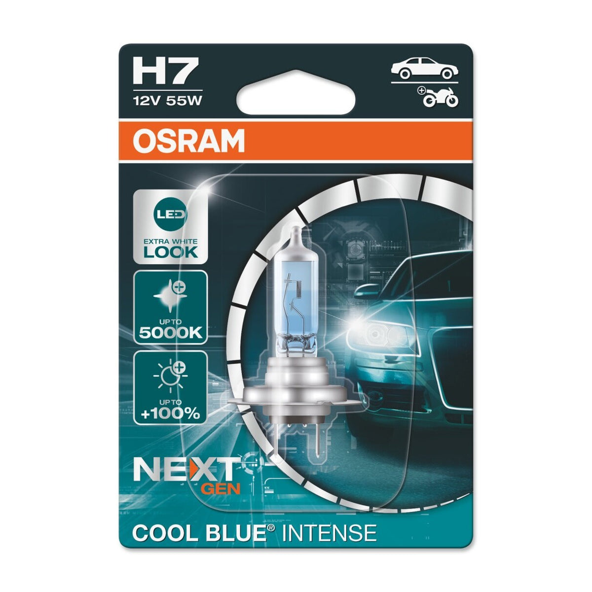 Autožiarovka H7 OSRAM Cool Blue Intense, 2ks