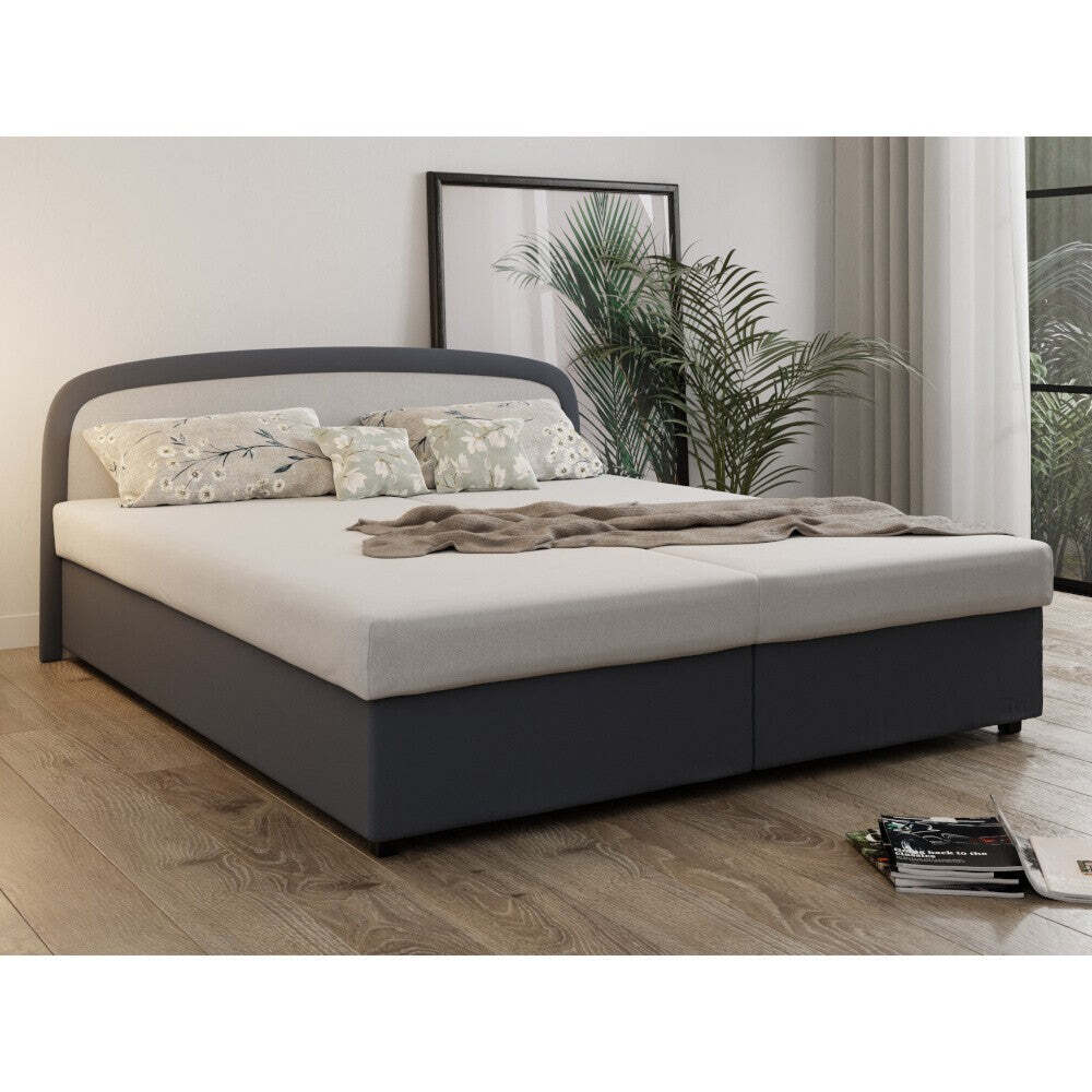 Čalúnená posteľ Zofie 180x200, sivá, vrátane matraca