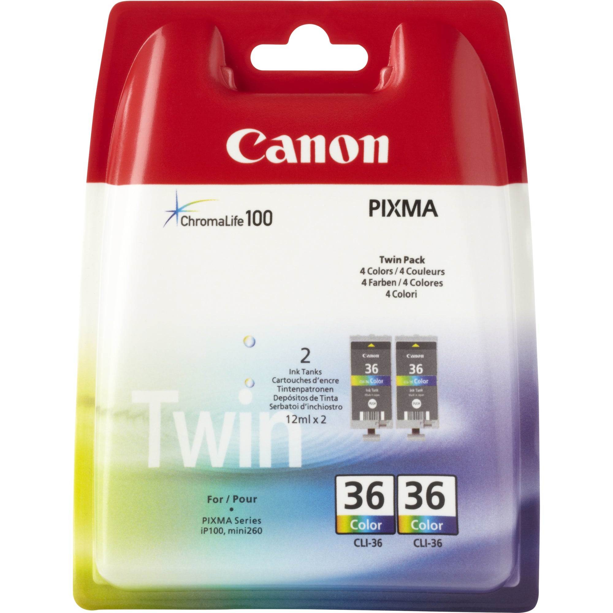 Canon originálny ink CLI36 Twin,color,2*12ml,1511B018