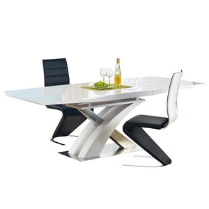 Jedálenský stôl Sandor rozkladací 160-220x90 cm (biely lak)
