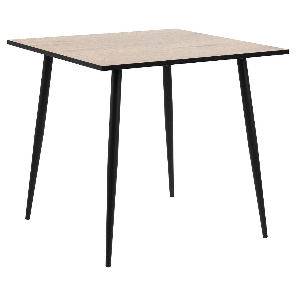 Jedálenský stôl Wyatt 80x80 cm (biela/čierna)