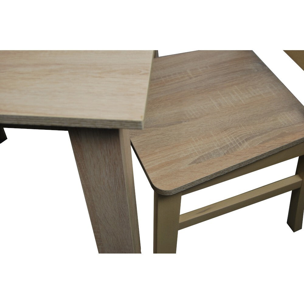 Jedálenský set Timmy II - 2x stolička, 1x stôl (dub)