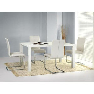 Jedálenský stôl Ronald rozkladací 120-160x80x75 cm (biela)
