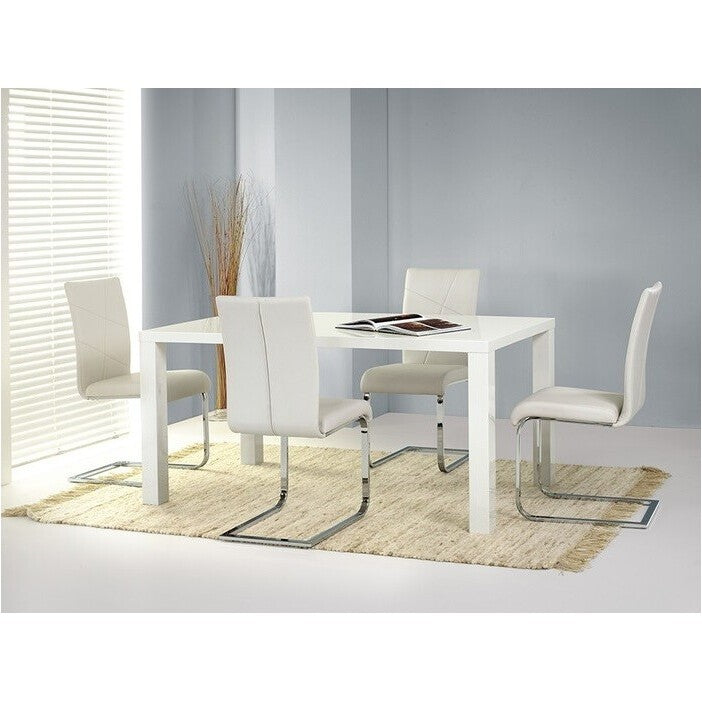 Jedálenský stôl Ronald rozkladací 120-160x80x75 cm (biela)