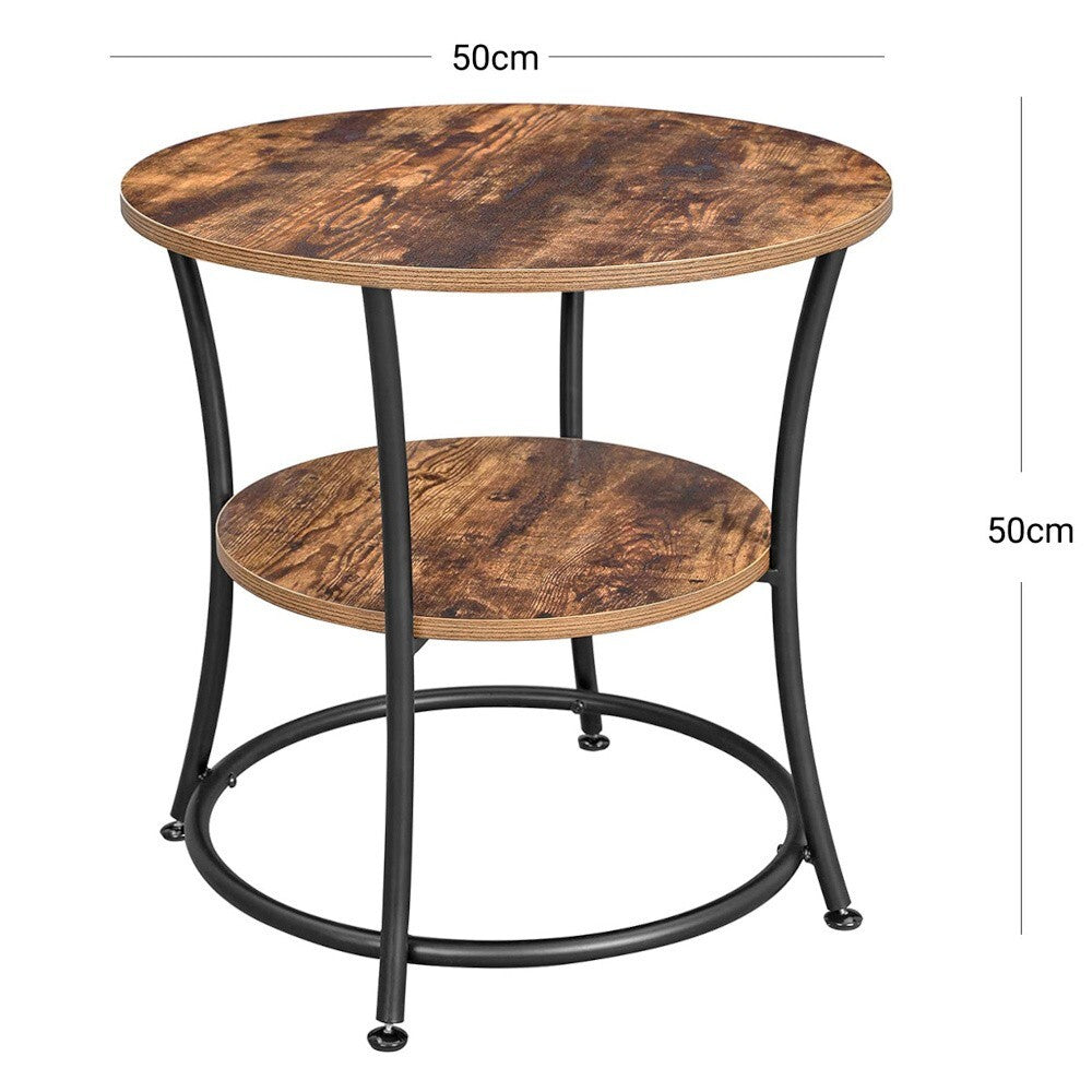 Nočný stolík Pansy (hnedá, 55x55x55 cm)