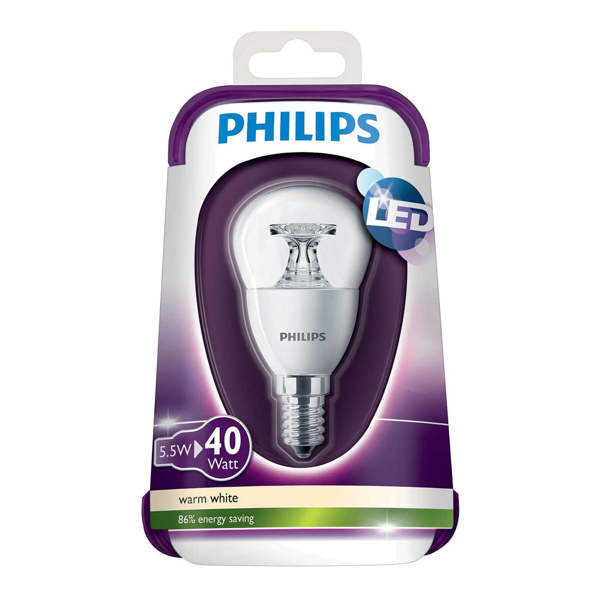 Philips LED žiarovka 40W E14 WW 230V P45 CL ND/4