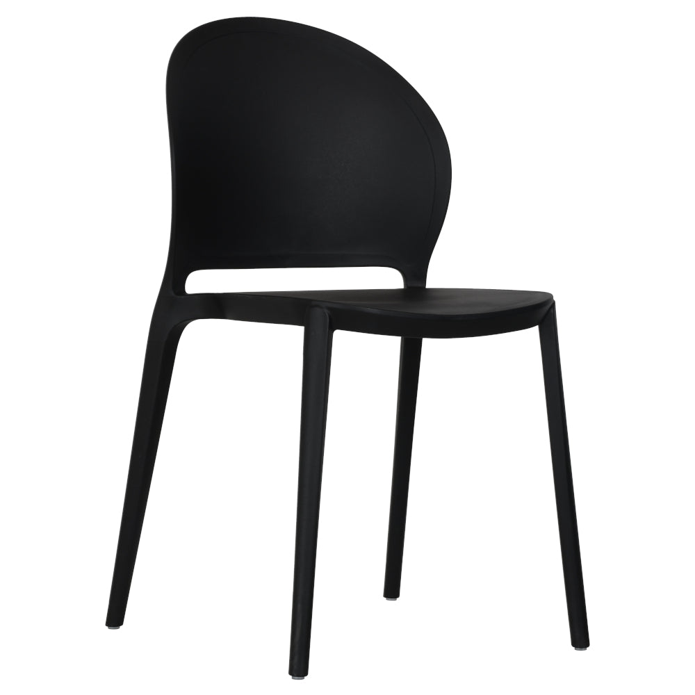 Plastová jedálenská stolička Antos čierna