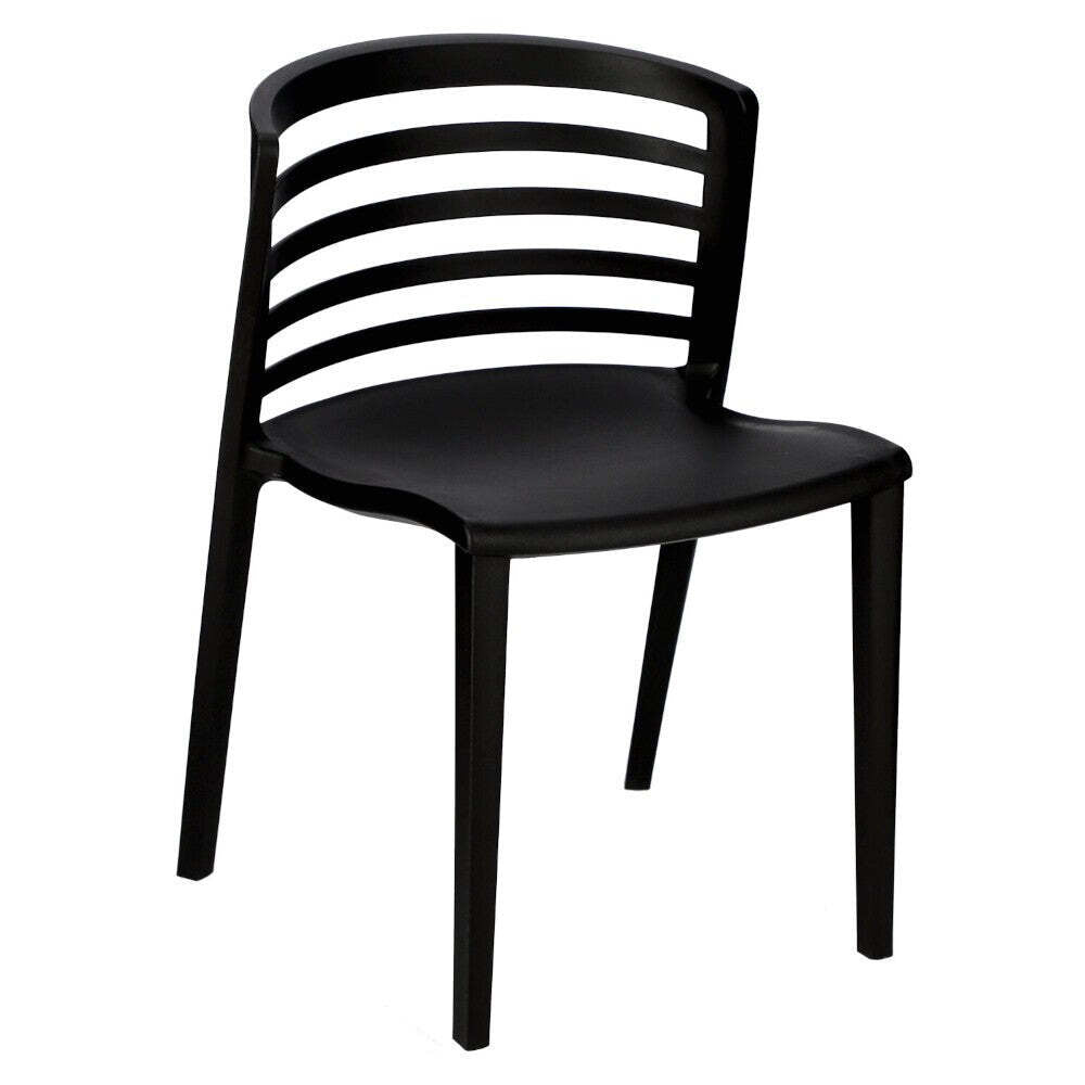 Plastová jedálenská stolička Monia čierna
