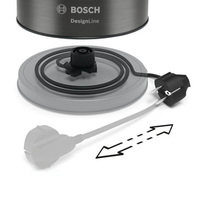 Rýchlovarná kanvica Bosch TWK5P475, tmavý nerez, 1,7l