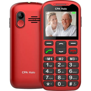 Tlačidlový telefón pre seniorov CPA Halo 19, červená