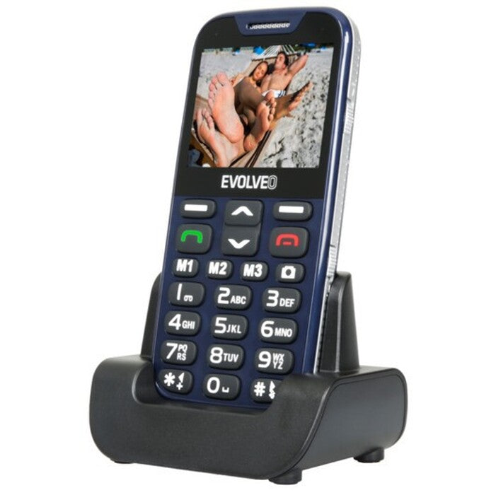 Tlačidlový telefón pre seniorov Evolveo EasyPhone XD, modrá