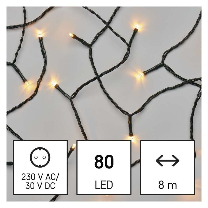 Vianočné osvetlenie Emos D4AV02, jantárová, 8m