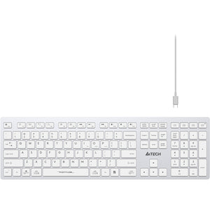 A4tech FBX50C, bezdrôtová kancelárska klávesnica, CZ, Biela