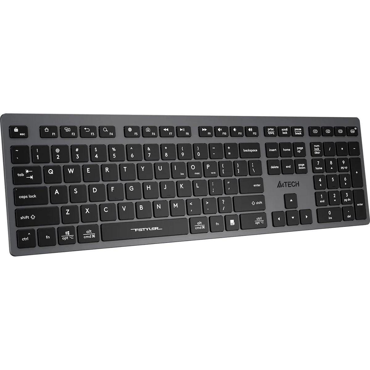 A4tech FBX50C, bezdrôtová kancelárska klávesnica, CZ, Šedá