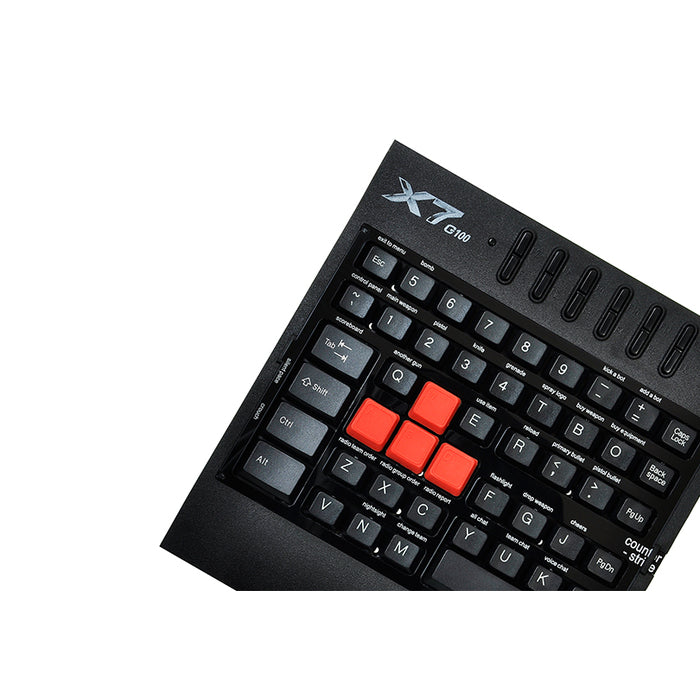 A4tech G100, profesionálna herná klávesnica, Čierna