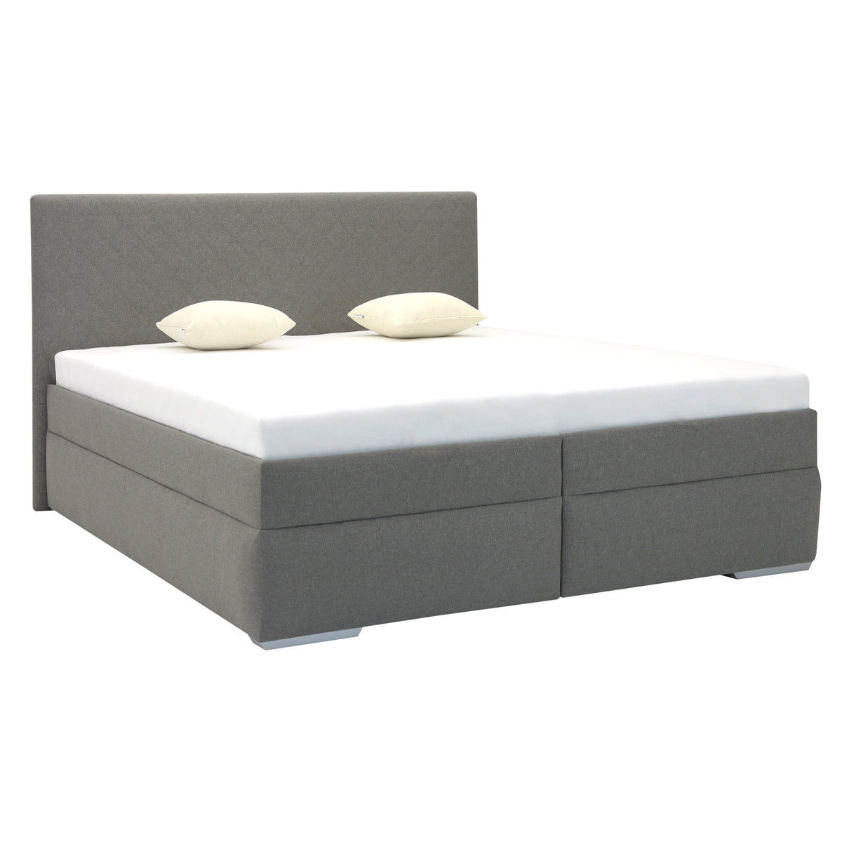 Čalúnená posteľ Dory 160x200, sivá, bez matraca, bočný výklop