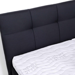 Čalúnená posteľ Mary 160x200, čierna, vrátane matrac