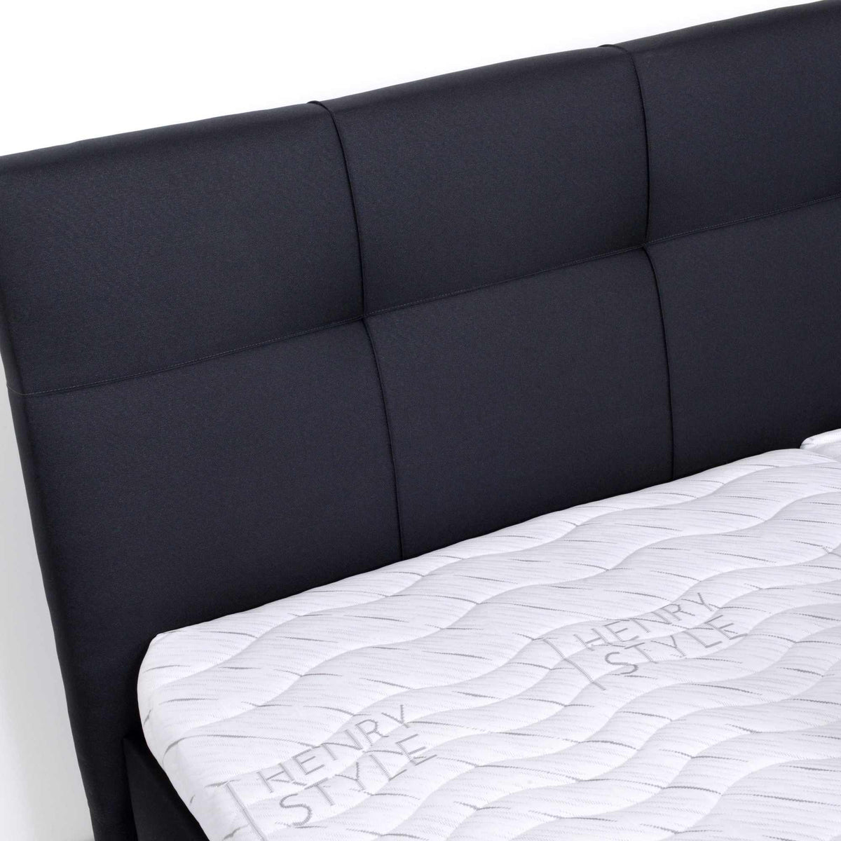 Čalúnená posteľ Mary 180x200, čierna, vrátane matrac