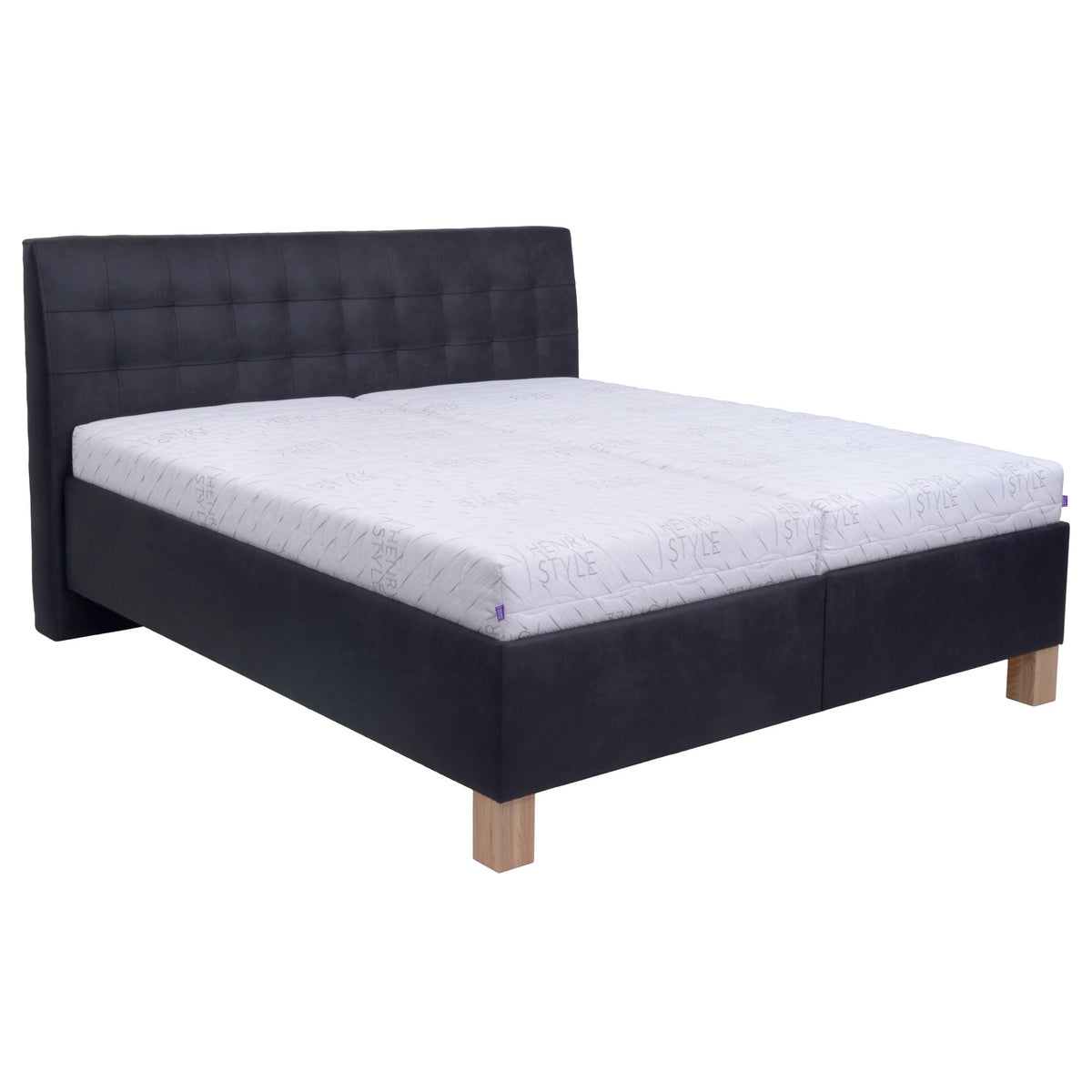 Čalúnená posteľ Victoria 160x200, čierna, bez matraca