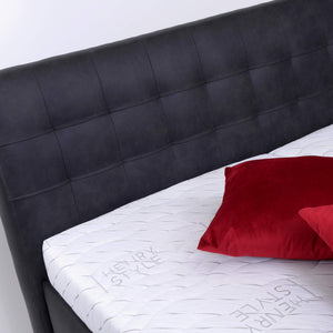 Čalúnená posteľ Victoria 160x200, čierna, bez matraca