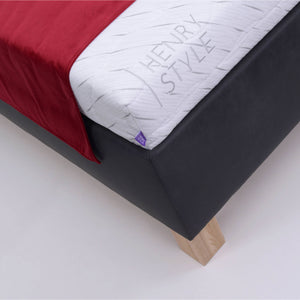 Čalúnená posteľ Victoria 180x200, čierna, vrátane matraca