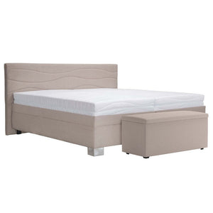 Čalúnená posteľ Windsor 160x200, béžová, vrátane matraca - II. akosť