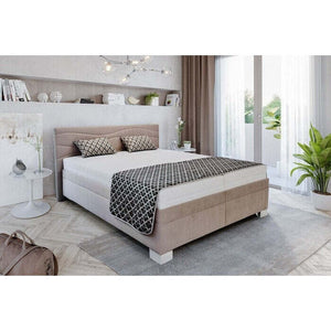 Čalúnená posteľ Windsor 180x200, béžová, bez matraca - II. akosť