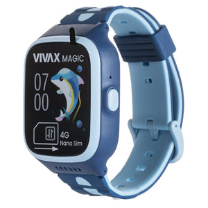 Detské smart hodinky Vivax 4G, modré
