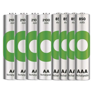 GP nabíjačka batérií Eco E821 + 4× AA 2100 + 4× AAA 850