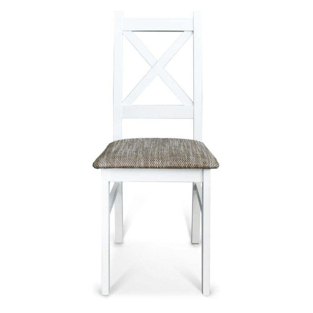 Jedálenská stolička Kasper biela, šedá - II. akosť