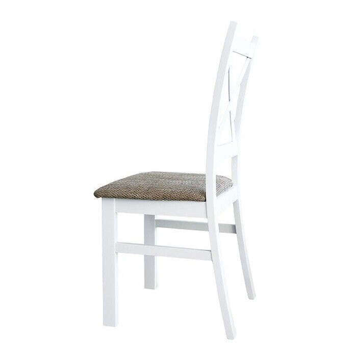 Jedálenská stolička Kasper biela, šedá - II. akosť