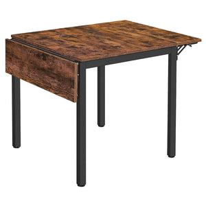 Jedálenský stôl rozkladací Pansy (84,5-120x75x78 cm, čierna, hnedá)
