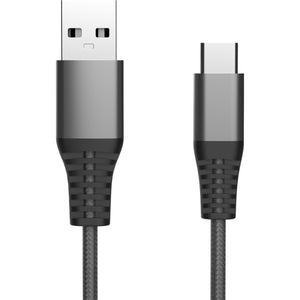 Kábel WG USB Typ C na USB, 2m, 60W, opletený, čierna