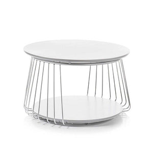Konferenční stolek Selvan - 70x42x70 (bílá) II. akosť
