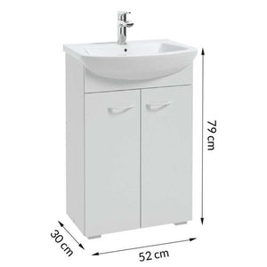 Koupelnová skříňka s umyvadlem Pico Bello (52x79x30 cm, bílá) - II. akosť