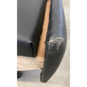 Kožená sedačka rozkladacia Barx pravý roh čierna - II. akosť