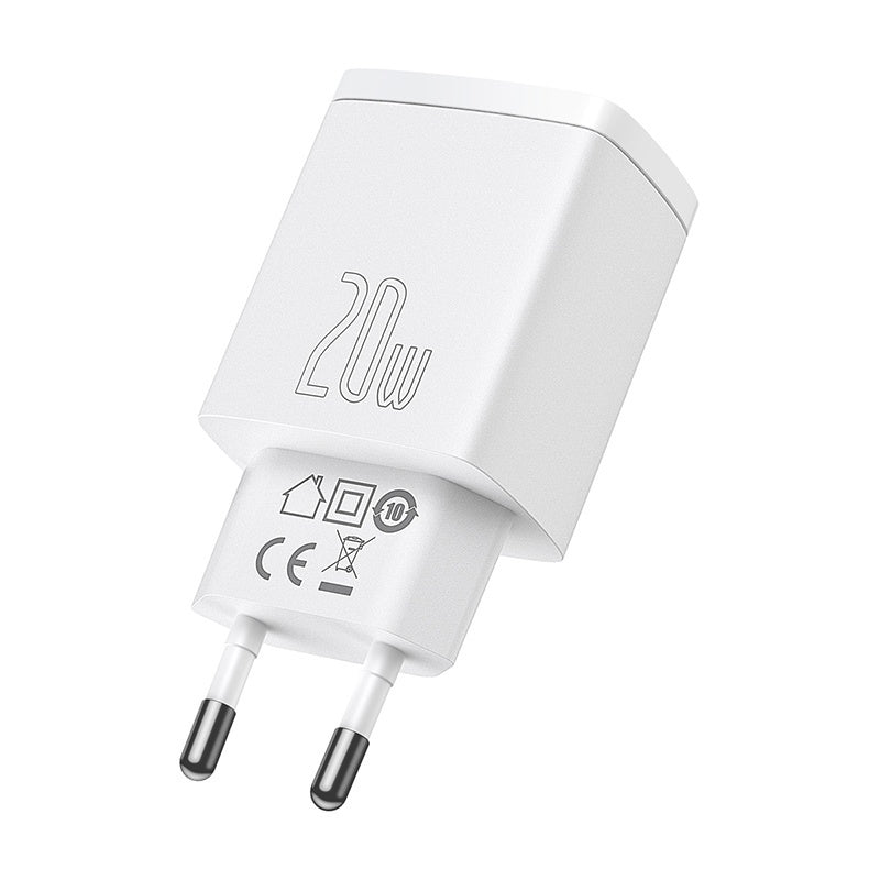 Nabíjačka Baseus Compact USB/USB-C, 20W, biela