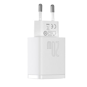 Nabíjačka Baseus Compact USB/USB-C, 20W, biela