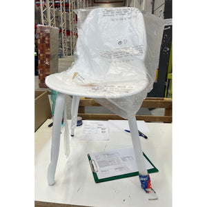 Plastová jedálenská stolička Lykke biela - II. akosť