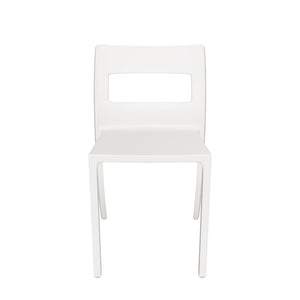 Plastová jedálenská stolička Serena biela