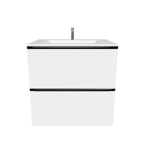 Kúpeľňová skrinka s umývadlom Dionne (60x60x46 cm, biela lesk)