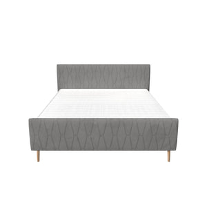 Čalúnená posteľ Aksel 180x200, sivá, bez matraca