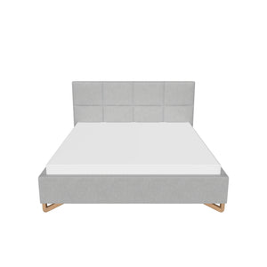 Čalúnená posteľ Avesta 180x200, sivá, vrátane matraca